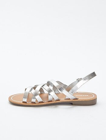 Sandalias lisas multitiras