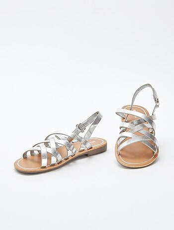 Sandalias lisas multitiras