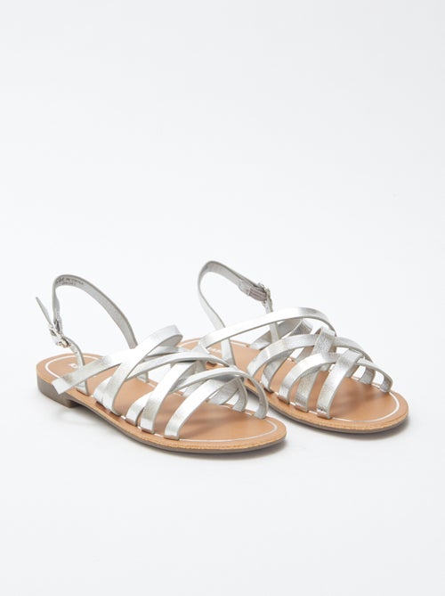 Sandalias lisas multitiras - Kiabi
