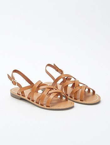 Sandalias lisas multitiras