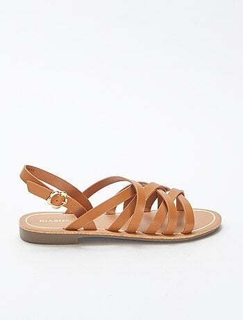 Sandalias lisas multitiras