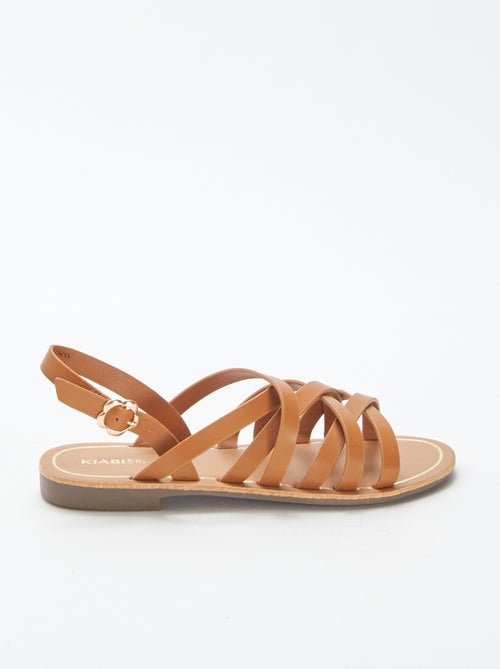 Sandalias lisas multitiras - Kiabi