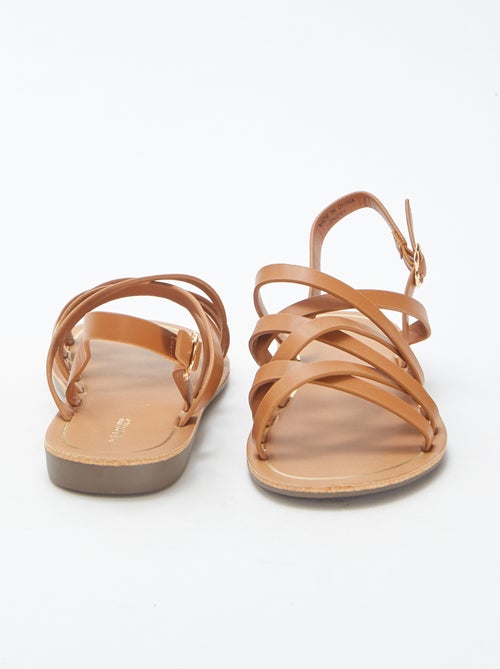 Sandalias lisas multitiras - Kiabi