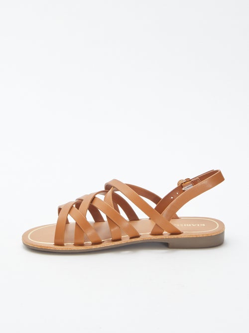Sandalias lisas multitiras - Kiabi