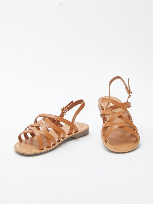 Sandalias lisas multitiras - Kiabi