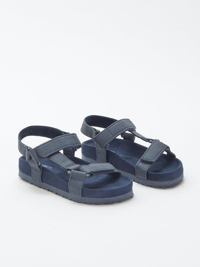 Sandalias lisas tipo trekking AZUL - Kiabi