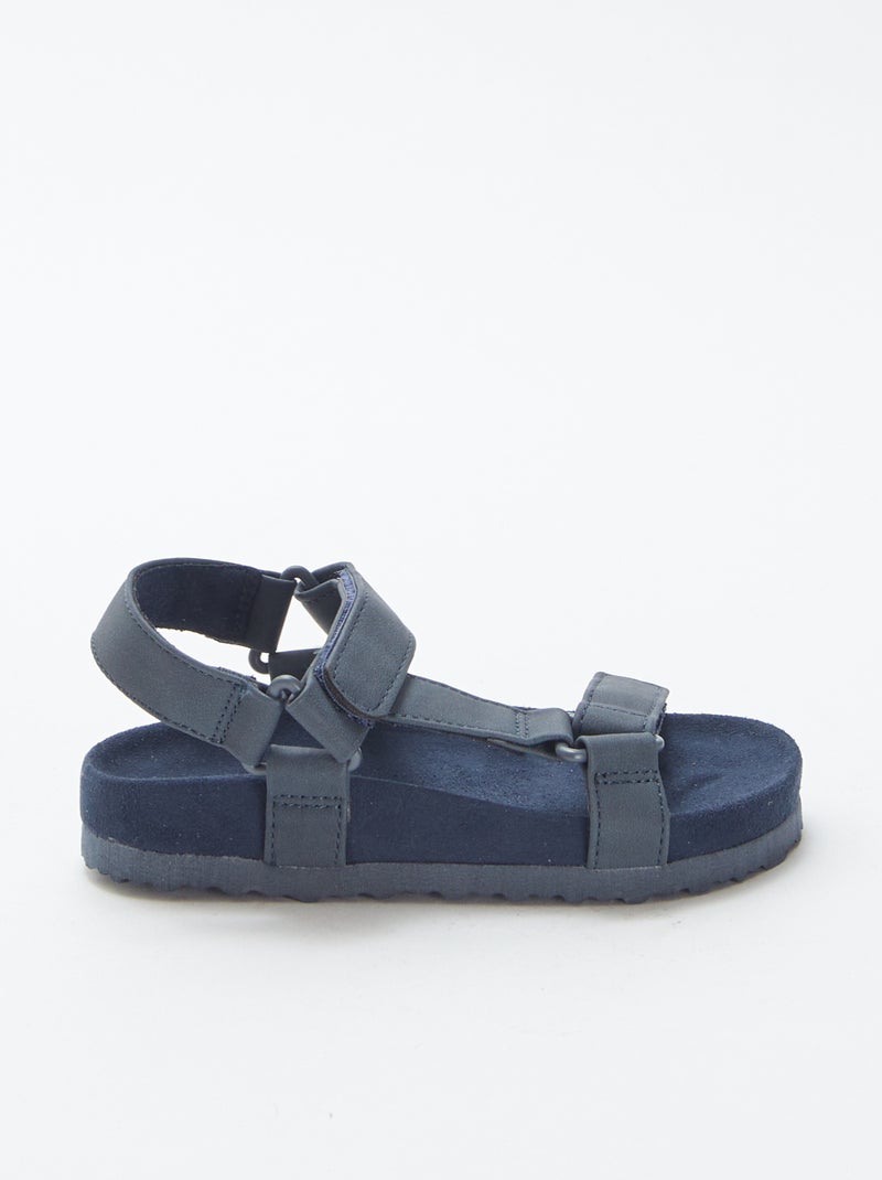 Sandalias lisas tipo trekking AZUL - Kiabi