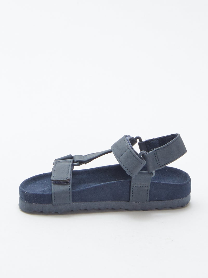 Sandalias lisas tipo trekking AZUL - Kiabi