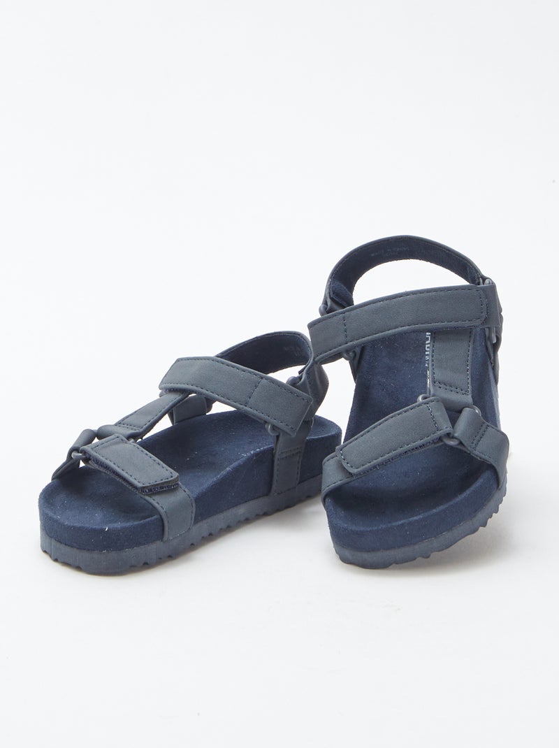Sandalias lisas tipo trekking AZUL - Kiabi