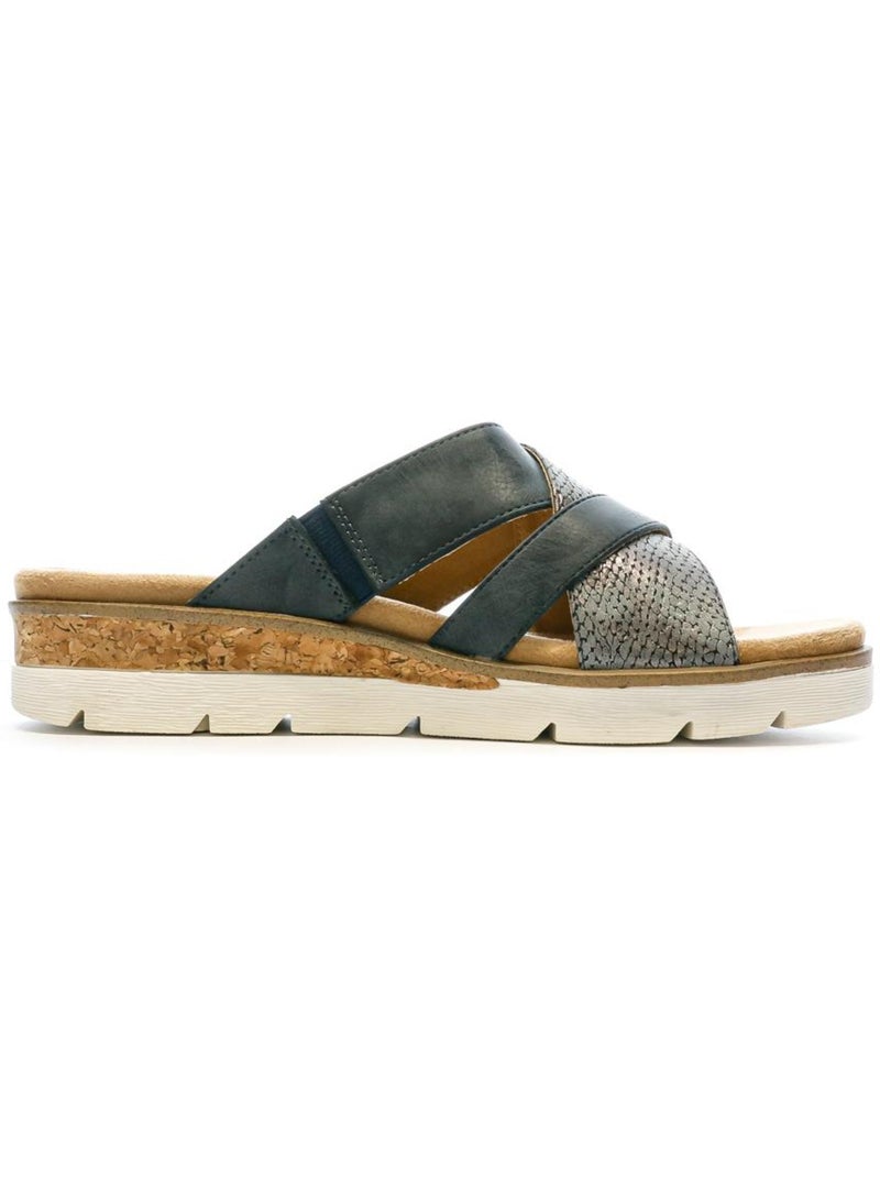 Sandalias marinas relife para mujer Azul marino - Kiabi
