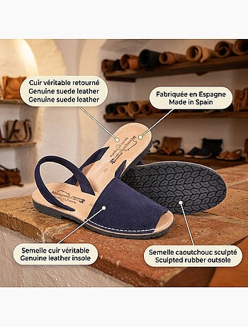 Sandalias Menorquinas Cuero Auténtico OZABI España