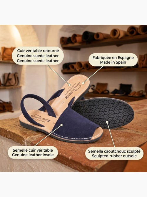 Sandalias Menorquinas Cuero Auténtico OZABI España - Kiabi Sandalias Menorquinas Cuero Auténtico OZABI España - Kiabi