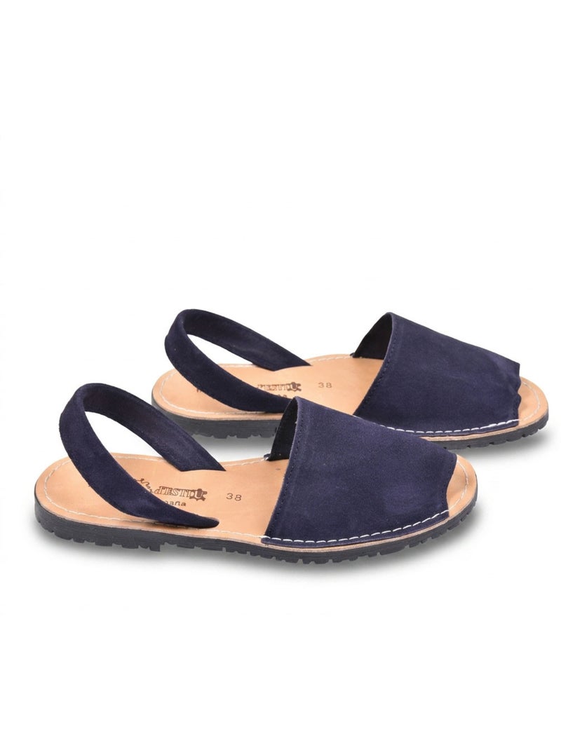 Sandalias Menorquinas Cuero Genuino España OZABI Azul marino - Kiabi