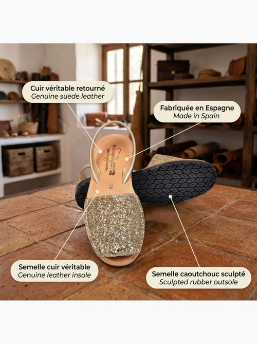 Sandalias Menorquinas Cuero Genuino España OZABI - Kiabi Sandalias Menorquinas Cuero Genuino España OZABI - Kiabi