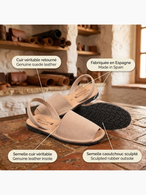 Sandalias Menorquinas Cuero Genuino España OZABI - Kiabi