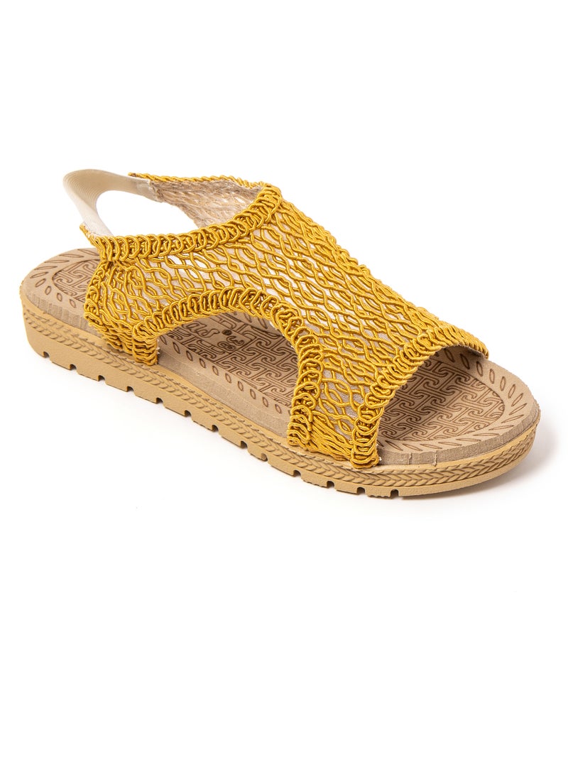Sandalias mujer Brasileras suela goma Amarillo - Kiabi