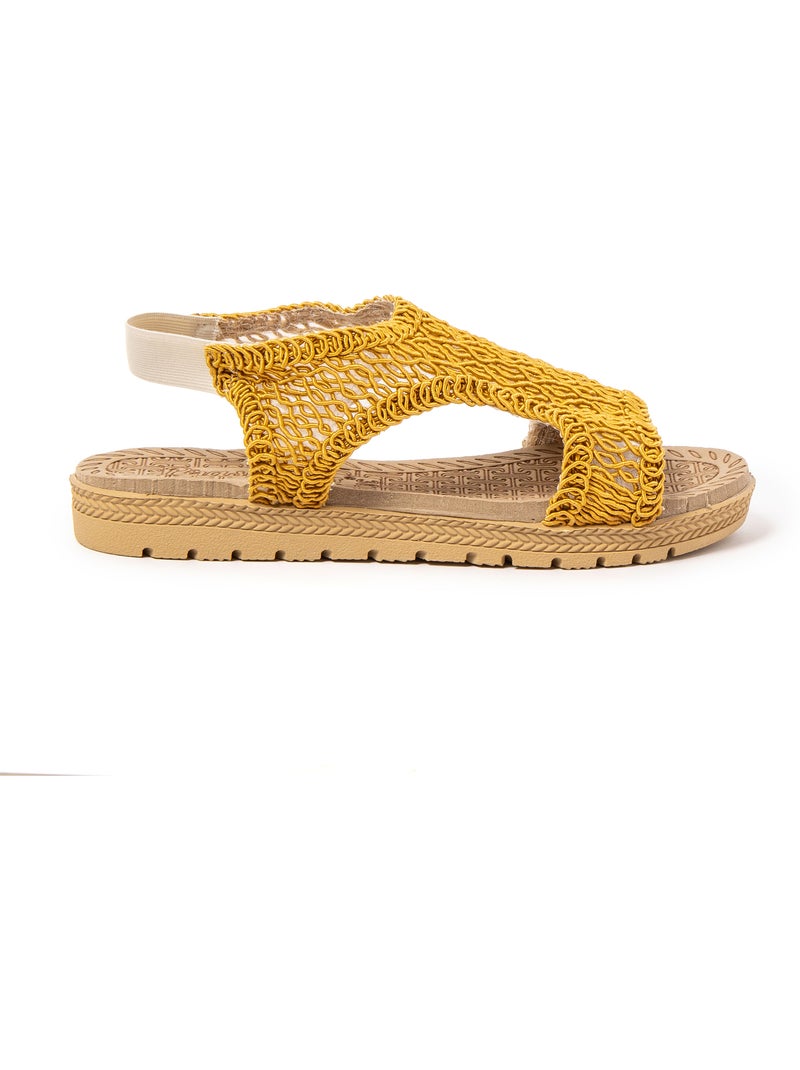 Sandalias mujer Brasileras suela goma Amarillo - Kiabi