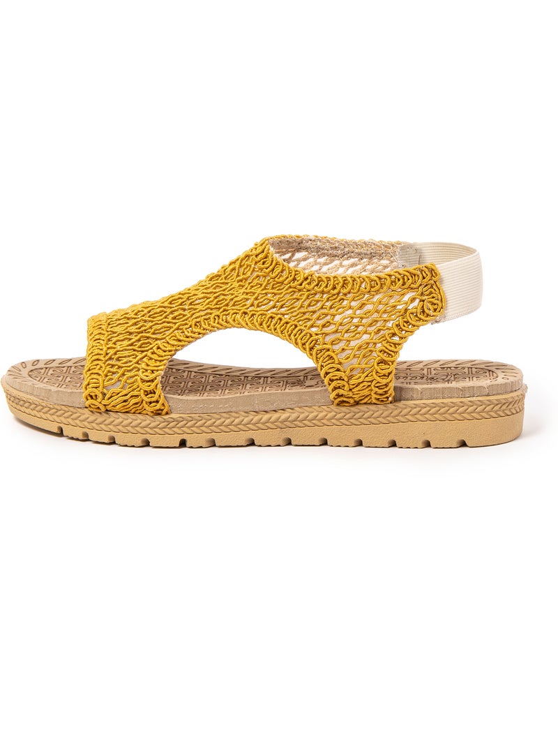 Sandalias mujer Brasileras suela goma Amarillo - Kiabi