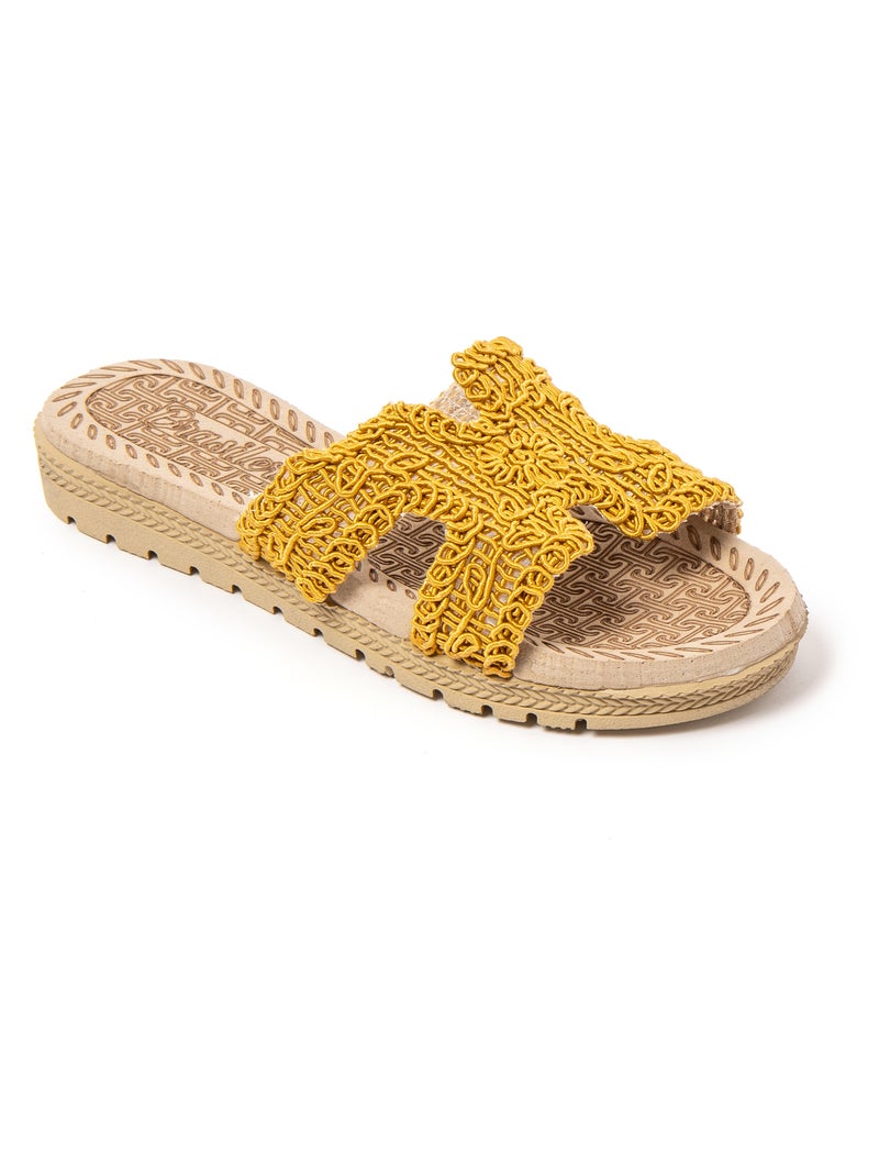 Sandalias mujer Brasileras suela goma Amarillo - Kiabi