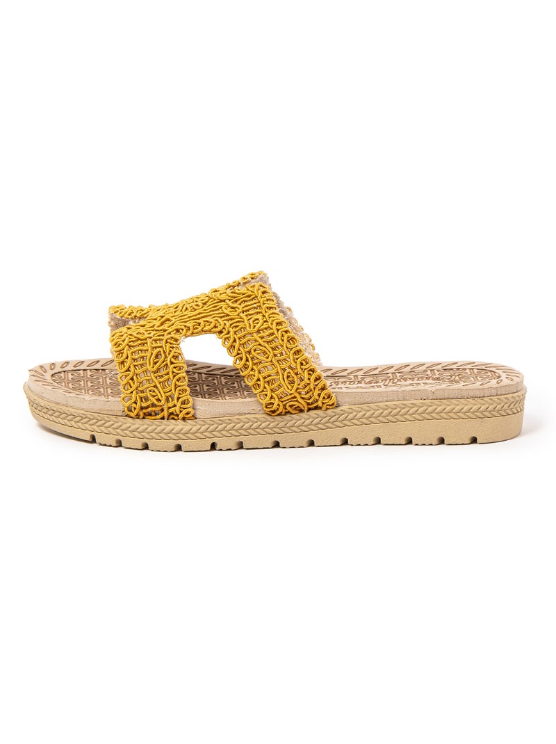 Sandalias mujer Brasileras suela goma Amarillo - Kiabi