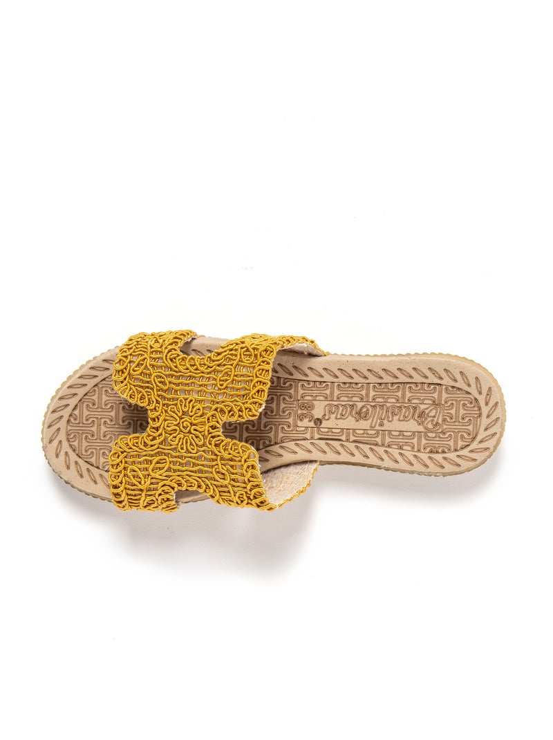 Sandalias mujer Brasileras suela goma Amarillo - Kiabi
