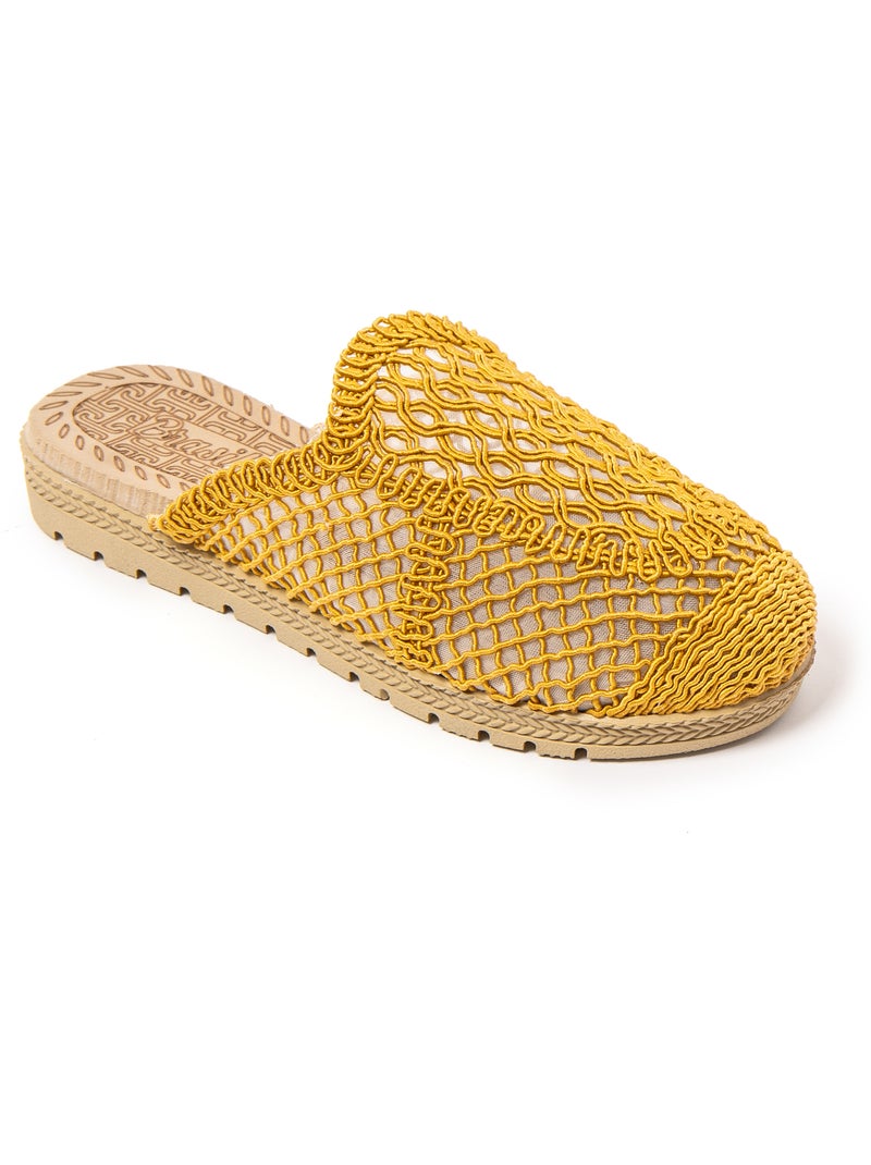 Sandalias mujer Brasileras suela goma Amarillo - Kiabi