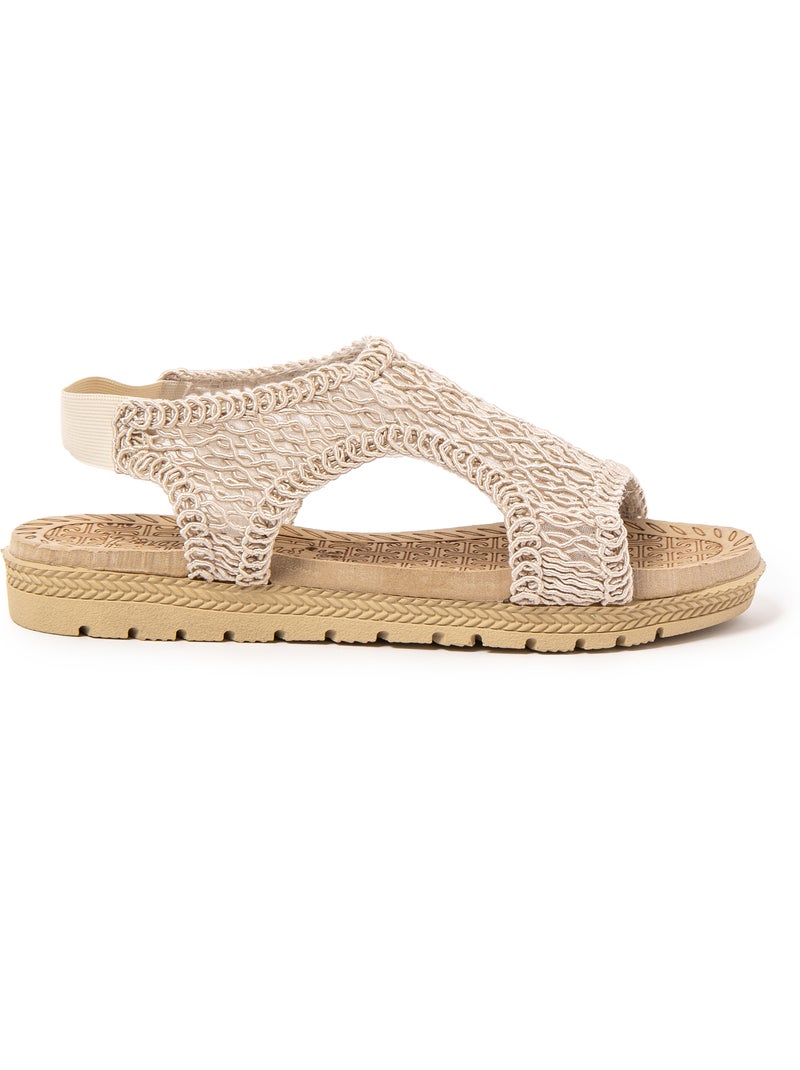 Sandalias mujer Brasileras suela goma Beige - Kiabi