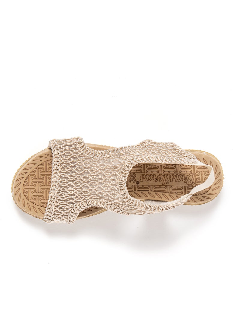 Sandalias mujer Brasileras suela goma Beige - Kiabi