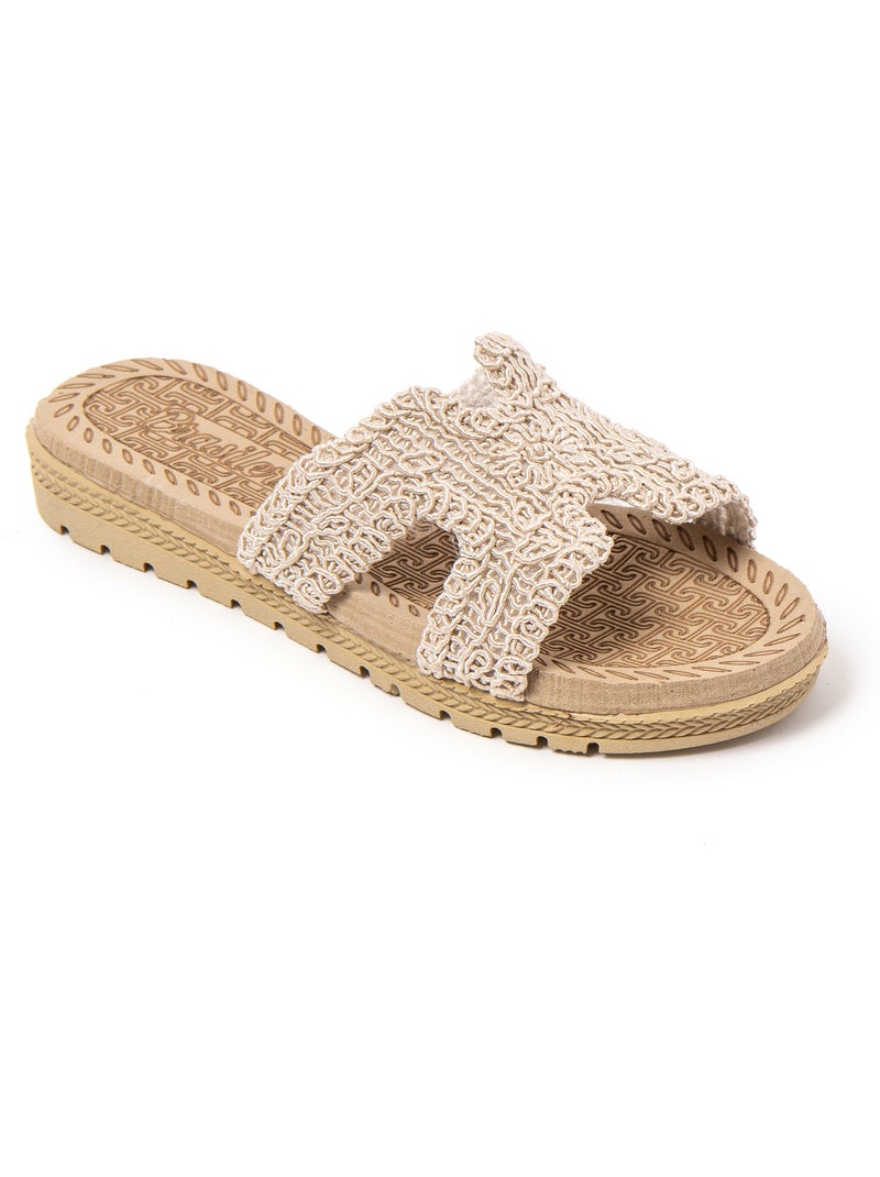 Sandalias mujer Brasileras suela goma Beige - Kiabi