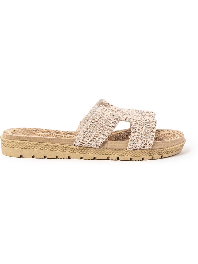 Sandalias mujer Brasileras suela goma Beige - Kiabi