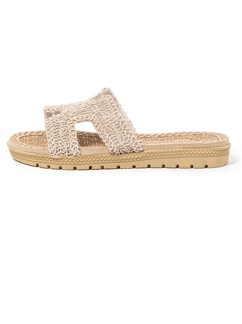 Sandalias mujer Brasileras suela goma Beige - Kiabi