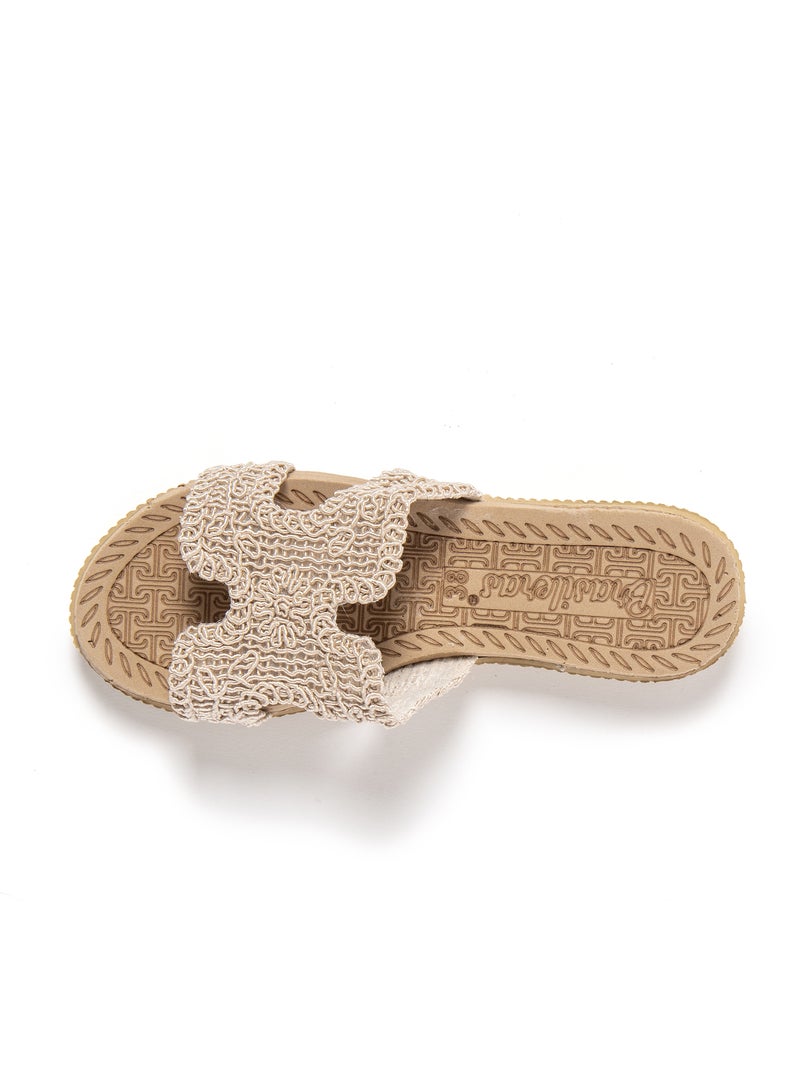 Sandalias mujer Brasileras suela goma Beige - Kiabi