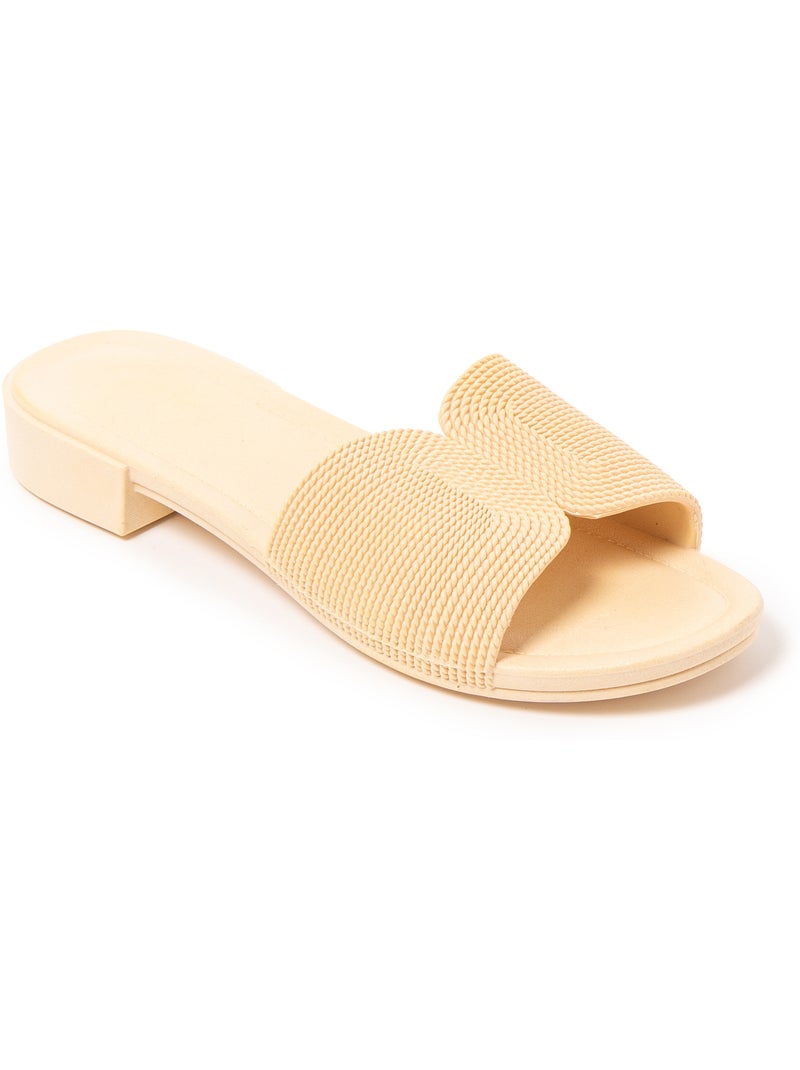 Sandalias mujer Brasileras suela goma Beige - Kiabi
