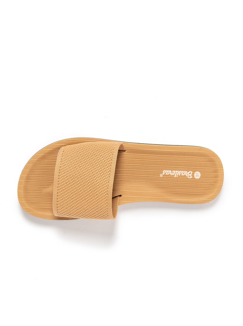 Sandalias mujer Brasileras suela goma Camel - Kiabi