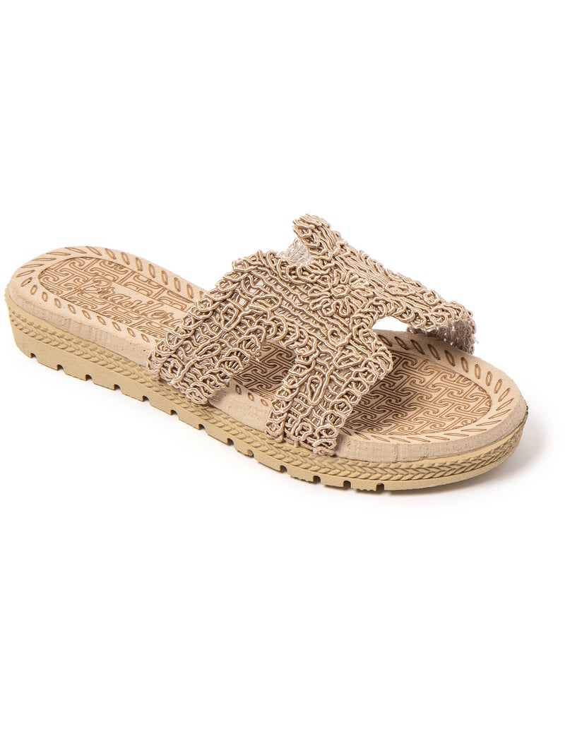 Sandalias mujer Brasileras suela goma Marrón - Kiabi
