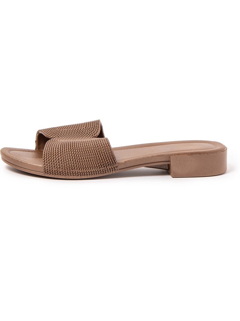 Sandalias mujer Brasileras suela goma Marrón - Kiabi