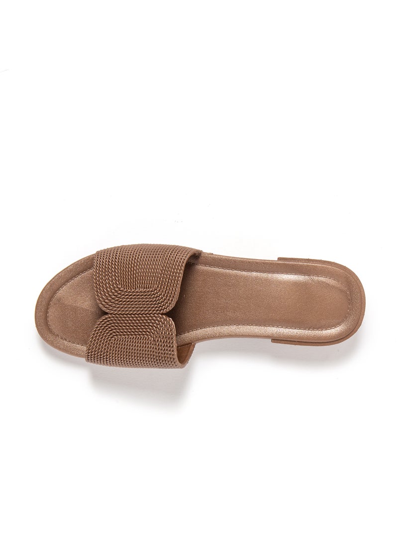 Sandalias mujer Brasileras suela goma Marrón - Kiabi
