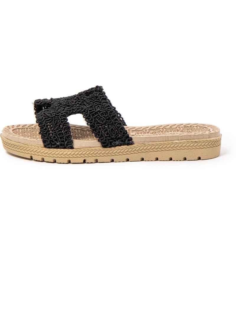 Sandalias mujer Brasileras suela goma Negro - Kiabi