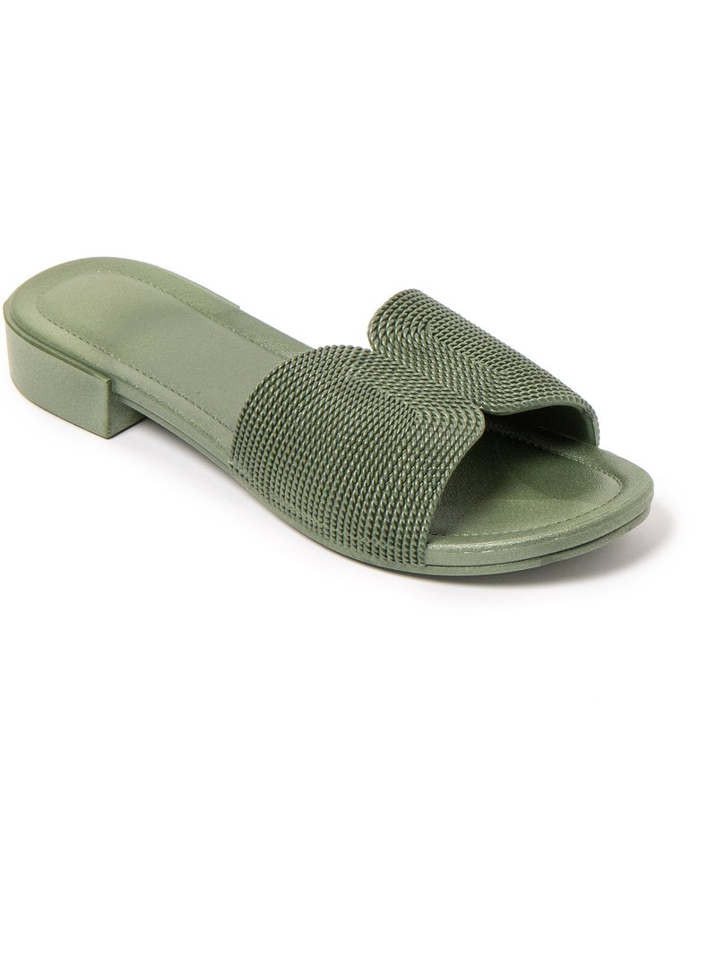 Sandalias mujer Brasileras suela goma Verde oscuro - Kiabi