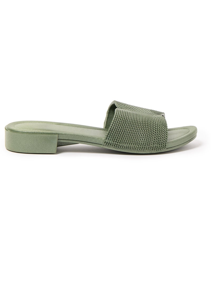 Sandalias mujer Brasileras suela goma Verde oscuro - Kiabi
