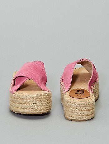 Sandalias mule de cuero 'Xti' - Kiabi