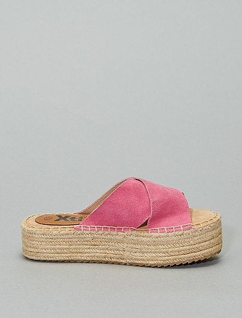 Sandalias mule de cuero 'Xti' - Kiabi