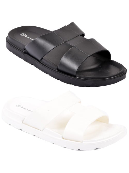 Sandalias Mules CROISÉE Pack de 2 - Kiabi Sandalias Mules CROISÉE Pack de 2 - Kiabi
