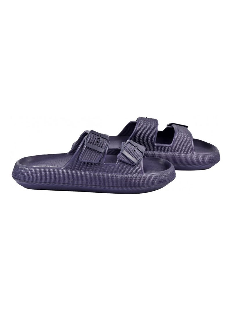 Sandalias mules EVA con hebilla Azul marino - Kiabi