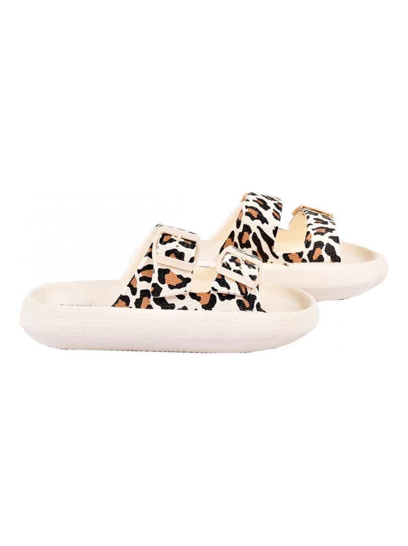 Sandalias Mules EVA Hebilla Crudo - Kiabi