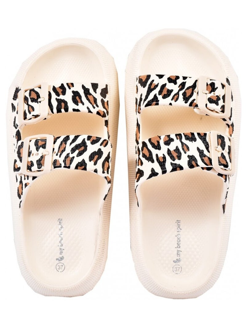 Sandalias Mules EVA Hebilla Crudo - Kiabi