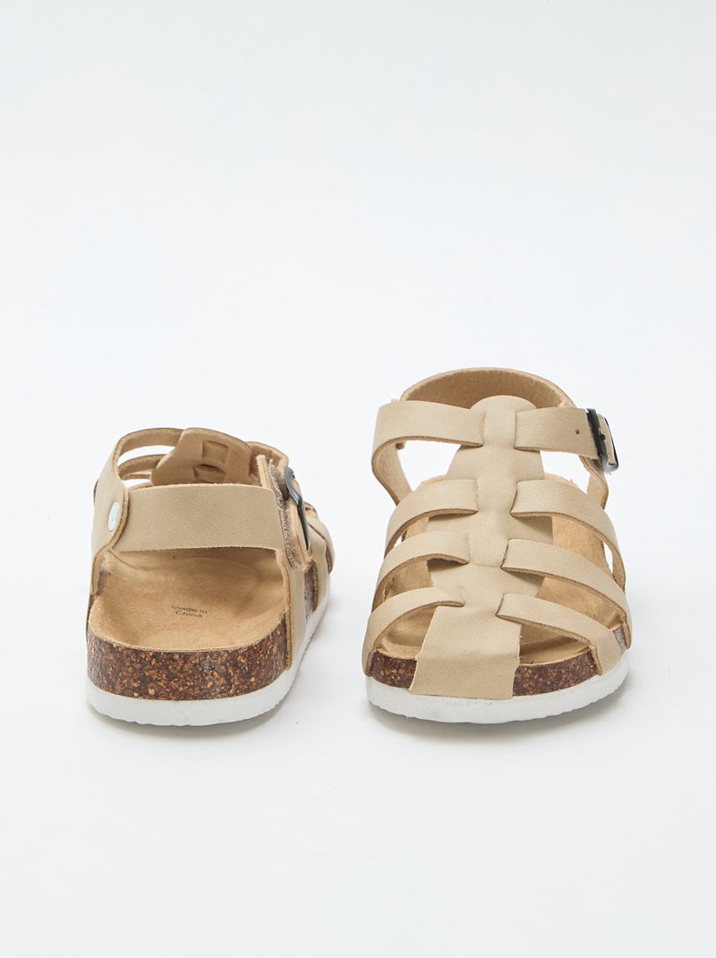 Sandalias multibridas tipo medusa Beige - Kiabi