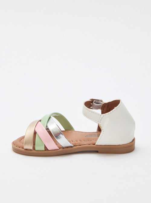 Sandalias multicolores con múltiples tiras - Kiabi