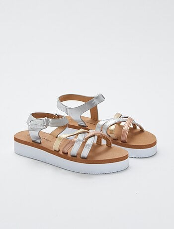 Sandalias multitiras con plataforma 'My beach spirit'