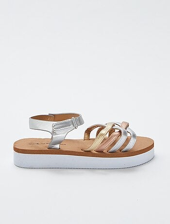 Sandalias multitiras con plataforma 'My beach spirit'